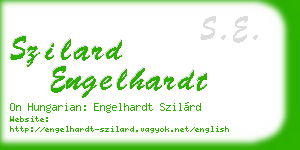 szilard engelhardt business card