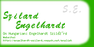 szilard engelhardt business card